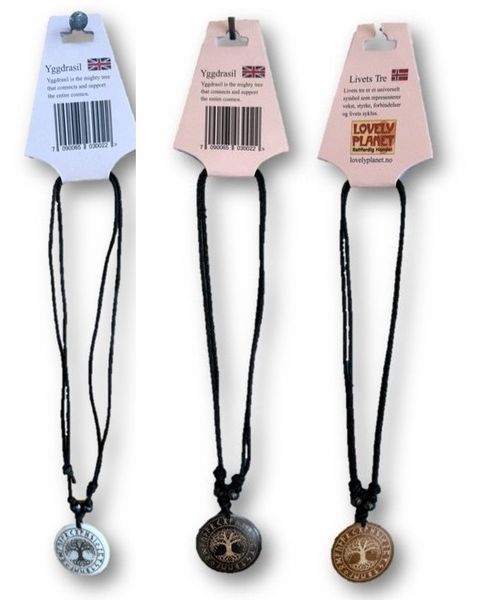 Anheng i bein med norr&oslash;ne vikingsymboler