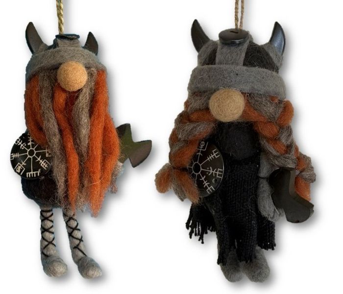 Viking med snor. Mørk med vegvisir